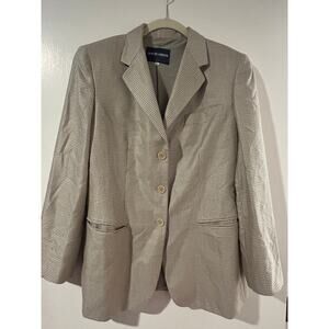 Giorgio Armani Classico Blazer Made in Italy Houndstooth Jacket Women’s Size 46